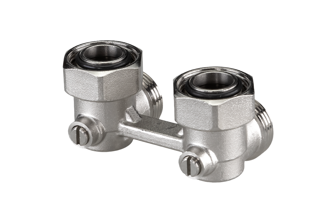 Ридан 003L0397R LV-KB — Клапан запорный для нижнего присоединения к радиатору, подключение 3/4x3/4, PN10, Tmax 120 °C, угловой