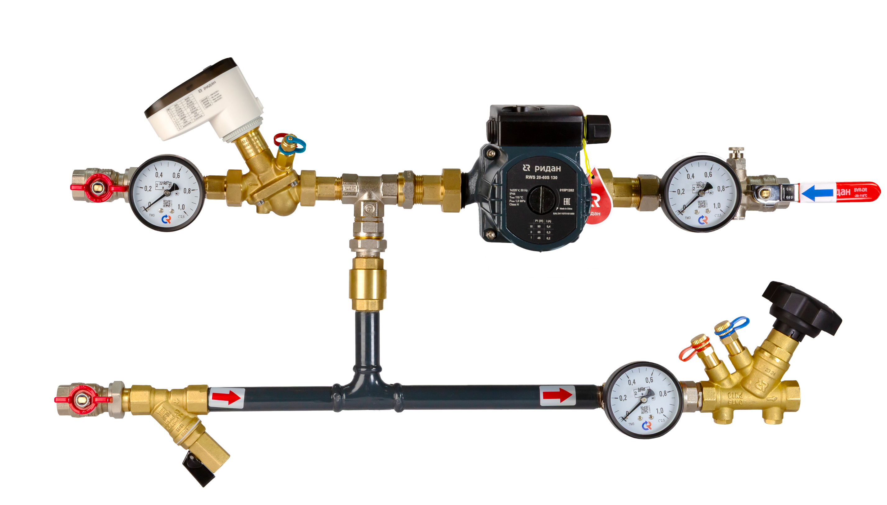Ридан 122W0131HR — Узел теплоснабжения АУУ-AQT-105-32-32-C-S правый, 0-10В H